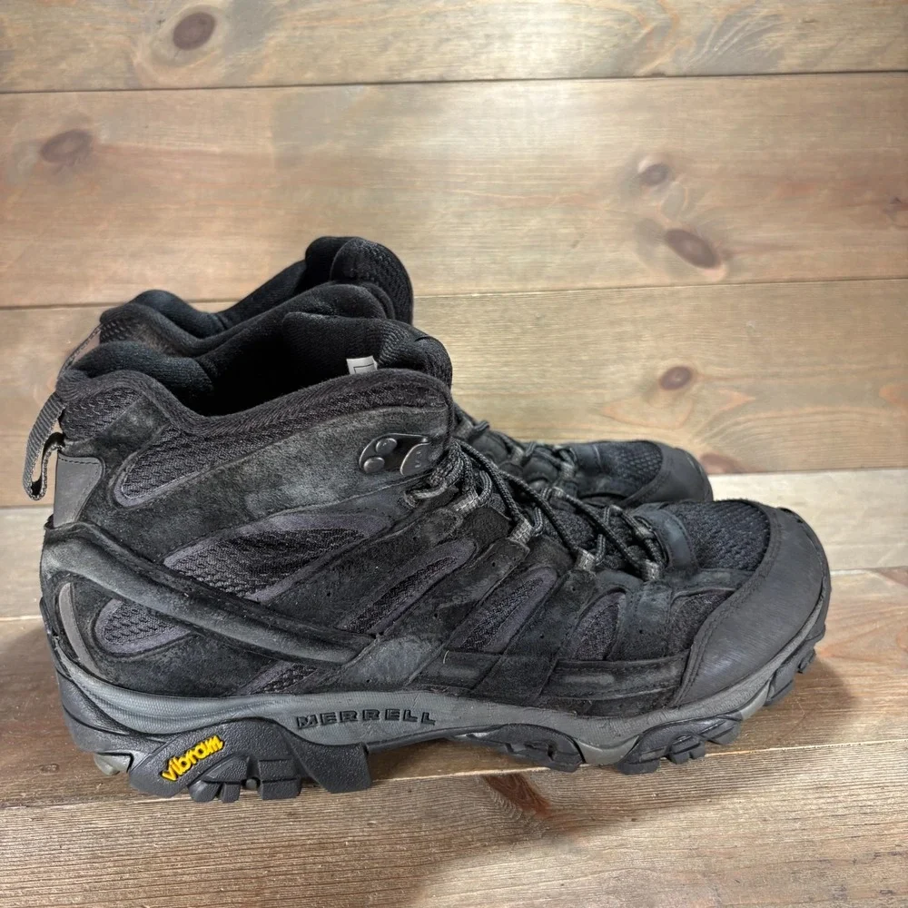Merrell Moab 2 Vent Mid Mens size 12 shoes Black suede athletic hiking boots